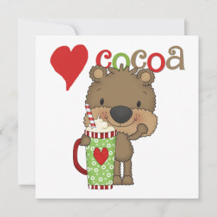 Cartes Pour Fêtes Annuelles Vacances d'amour de cacao d'ours