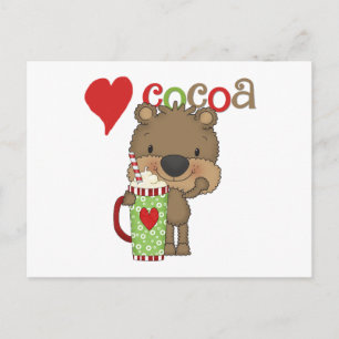 Cartes Pour Fêtes Annuelles Vacances d'amour de cacao d'ours