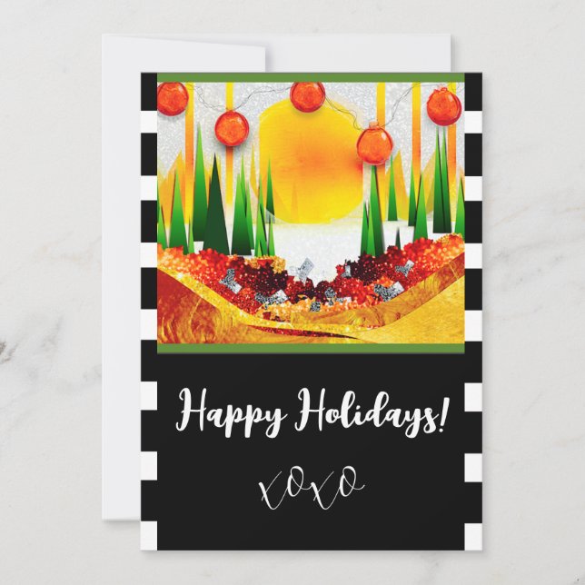 Cartes Pour Fêtes Annuelles Vacances dans les Pins! (Devant)
