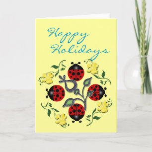 Cartes Pour Fêtes Annuelles Vacances de coccinelle