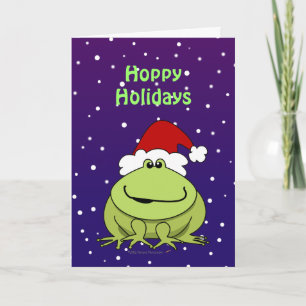 Cartes Pour Fêtes Annuelles Vacances de houblon de Noël lunatique mignon de