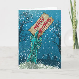 Cartes Pour Fêtes Annuelles Vacances de Joyeux Noël de zombi