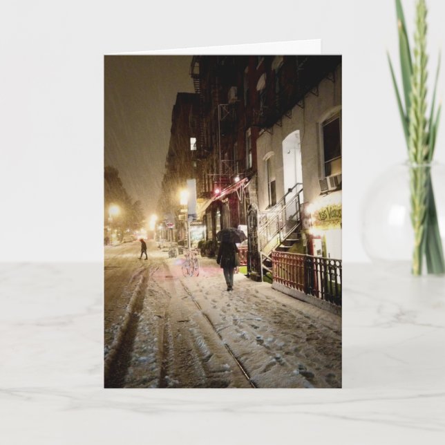 Cartes Pour Fêtes Annuelles Vacances de Noël à New York (Devant)