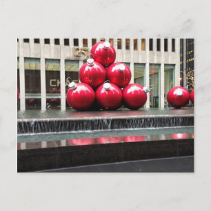 Cartes Pour Fêtes Annuelles Vacances de Noël Rouge à New York