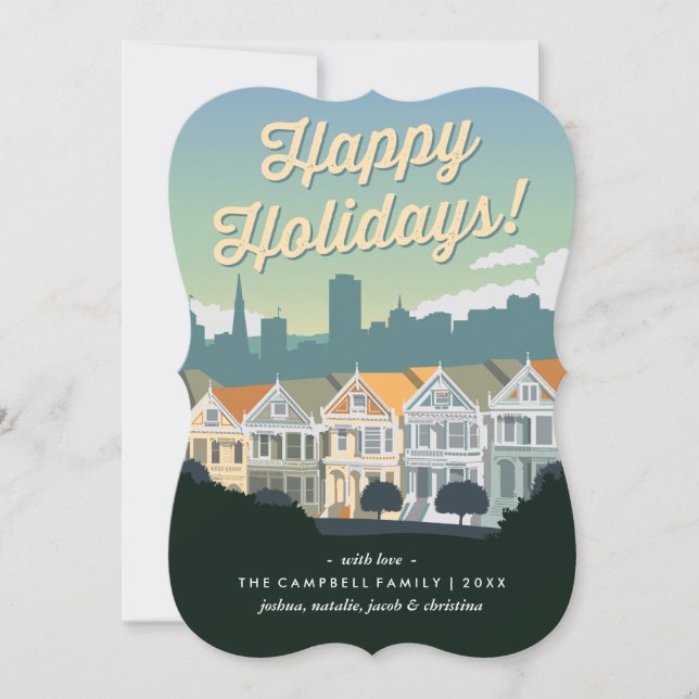Cartes Pour Fêtes Annuelles Vacances de San Francisco (Devant)