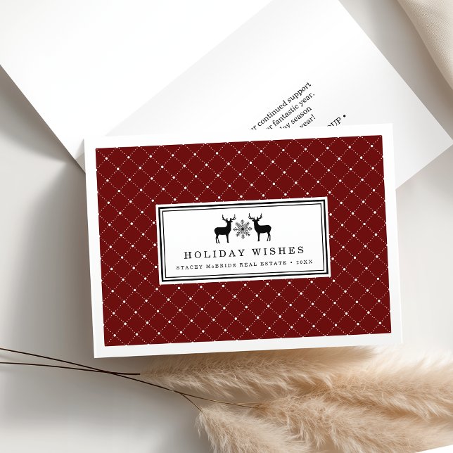 Cartes Pour Fêtes Annuelles Vacances d'entreprise des cerfs communs | de (Créateur téléchargé)