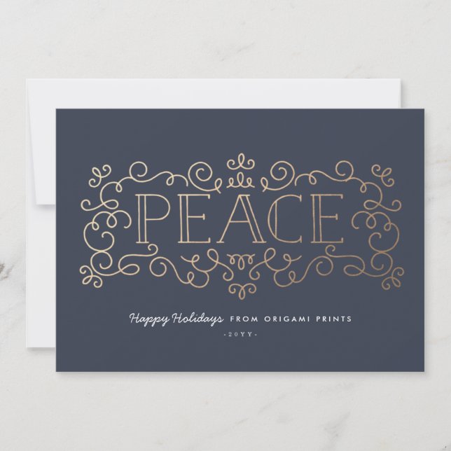 Cartes Pour Fêtes Annuelles Vacances d'entreprise florissantes (Devant)
