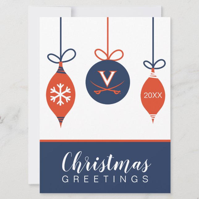 Cartes Pour Fêtes Annuelles Vacances des cavaliers | de la Virginie (Devant)