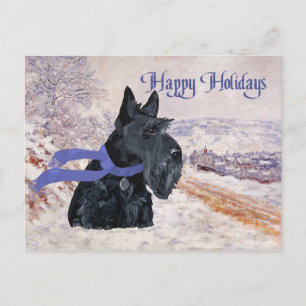 Cartes Pour Fêtes Annuelles Vacances d'hiver du Terrier Écossais