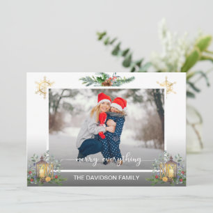 Cartes Pour Fêtes Annuelles Vacances d'hiver Pine Cônes léger Joyeux Noël