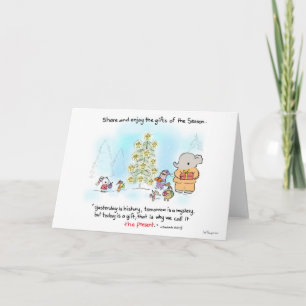 Cartes Pour Fêtes Annuelles Vacances "Don du moment"