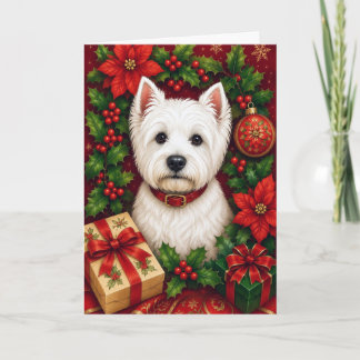 Cartes Pour Fêtes Annuelles Vacances du Terrier West Highland 