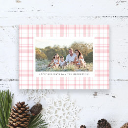 Cartes Pour Fêtes Annuelles Vacances en plastique rose