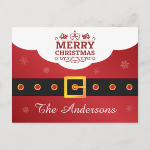Cartes Pour Fêtes Annuelles Vacances famille Bienvenue Père Noël Belt Joyeux N