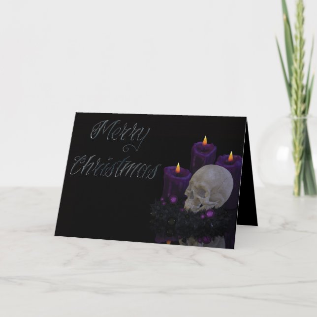 Cartes Pour Fêtes Annuelles Vacances gothiques - Joyeux Noël (Devant)