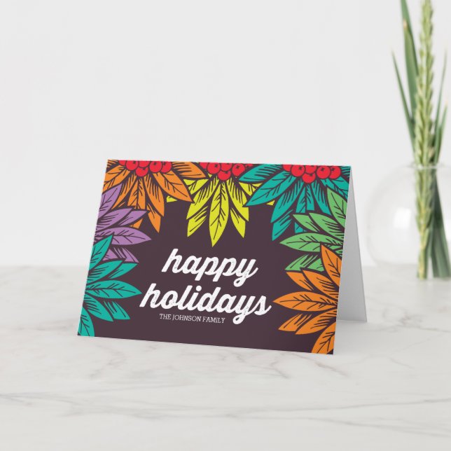 Cartes Pour Fêtes Annuelles vacances heureuses (Devant)