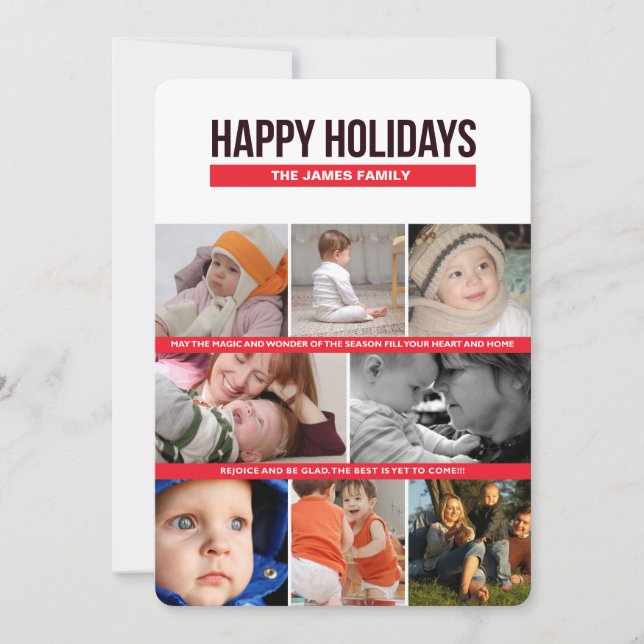 Cartes Pour Fêtes Annuelles vacances heureuses (Devant)