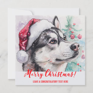 Cartes Pour Fêtes Annuelles Vacances Husky Sibériennes personnalisées