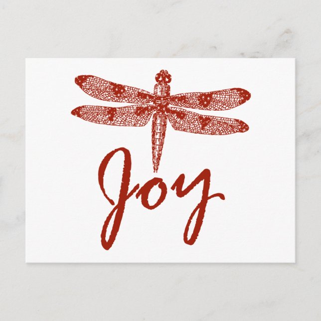 Cartes Pour Fêtes Annuelles Vacances Joy Dragonfly (Devant)