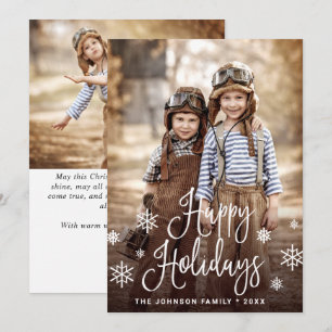 Cartes Pour Fêtes Annuelles Vacances Joyeuses 2 PHOTO Noël Salutation