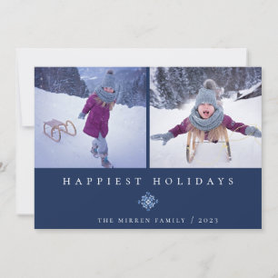 Cartes Pour Fêtes Annuelles Vacances les plus agréables Hollandais Blue Floral