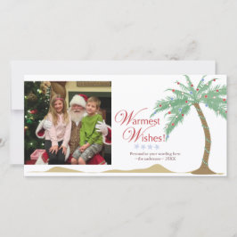 Cartes Pour Fêtes Annuelles Vacances Les Plus Chaudes, Noël Plage Palm Tree