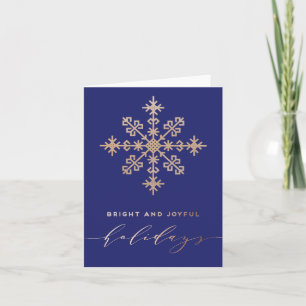 Cartes Pour Fêtes Annuelles Vacances lumineuses et joyeuses d'or intemporel