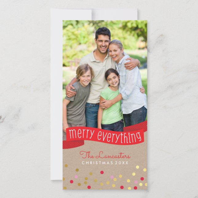 Cartes Pour Fêtes Annuelles VACANCES MODERNES ACCUEILLIR joyeusement tout bann (Devant)