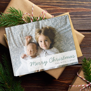 Cartes Pour Fêtes Annuelles Vacances modernes   Jolie photo de Noël