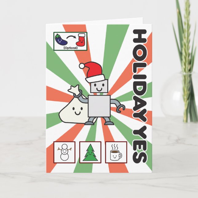 Cartes Pour Fêtes Annuelles Vacances oui ! (Devant)