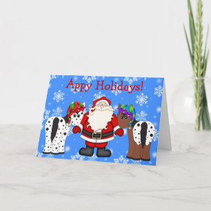 Cartes Pour Fêtes Annuelles Vacances Père Noël d'Appy et Noël de chevaux
