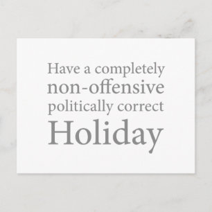 Cartes Pour Fêtes Annuelles Vacances politiquement correctes