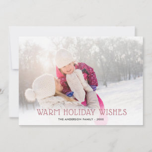 Cartes Pour Fêtes Annuelles Vacances roses Gold Chaleureuses   2 Noël photo