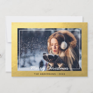 Cartes Pour Fêtes Annuelles Vacances simples Gold Fusion   PHOTO