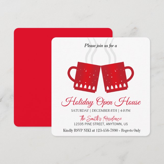 Cartes Pour Fêtes Annuelles Vacances, thé salé, magie de Noël (Devant / Derrière)
