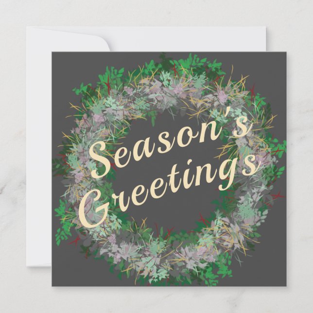 Cartes Pour Fêtes Annuelles Vacances Wreath stylées (Devant)