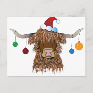 Cartes Pour Fêtes Annuelles Vache à Noël