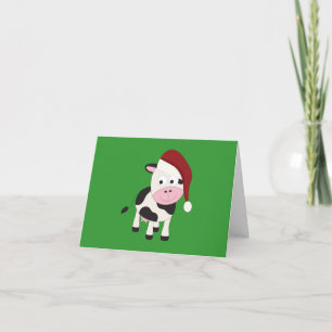 Cartes Pour Fêtes Annuelles Vache à Noël