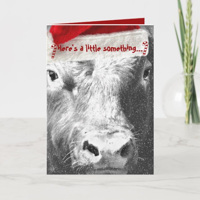 Cartes Pour Fêtes Annuelles Vache à vacances (Devant)