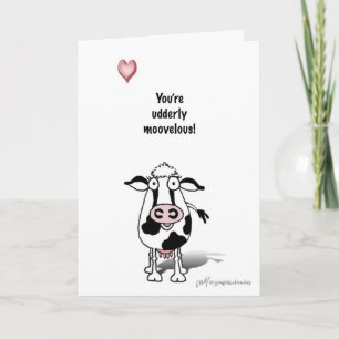 Cartes Pour Fêtes Annuelles Vache à Valentine