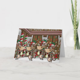 Cartes Pour Fêtes Annuelles Vache de Noël