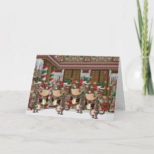 Cartes Pour Fêtes Annuelles Vache de Noël