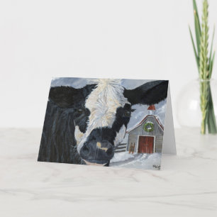 Cartes Pour Fêtes Annuelles Vache de Noël