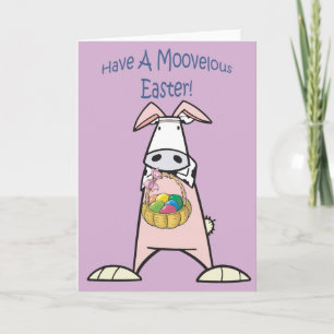 Cartes Pour Fêtes Annuelles Vache de Pâques