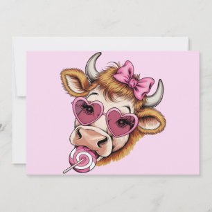 Cartes Pour Fêtes Annuelles Vache des Highlands Saint-Valentin Coquette Fête d