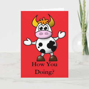Cartes Pour Fêtes Annuelles Vache Heureuse Sainte-Valentin amusante