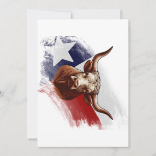 Cartes Pour Fêtes Annuelles Vache longhorne du Texas