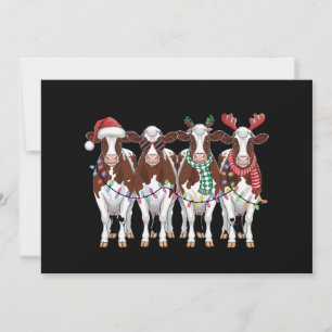 Cartes Pour Fêtes Annuelles Vache Noël Vache Louvain Cadeau Vacances ferme