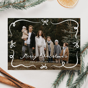 Cartes Pour Fêtes Annuelles Vaches à main fantaisie Joyeux Noël Photo