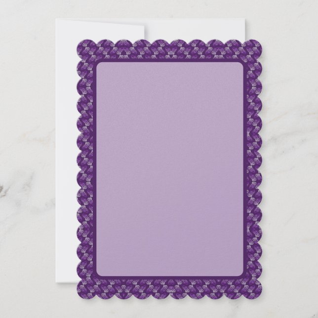 Cartes Pour Fêtes Annuelles Vague à violet rouge (Devant)